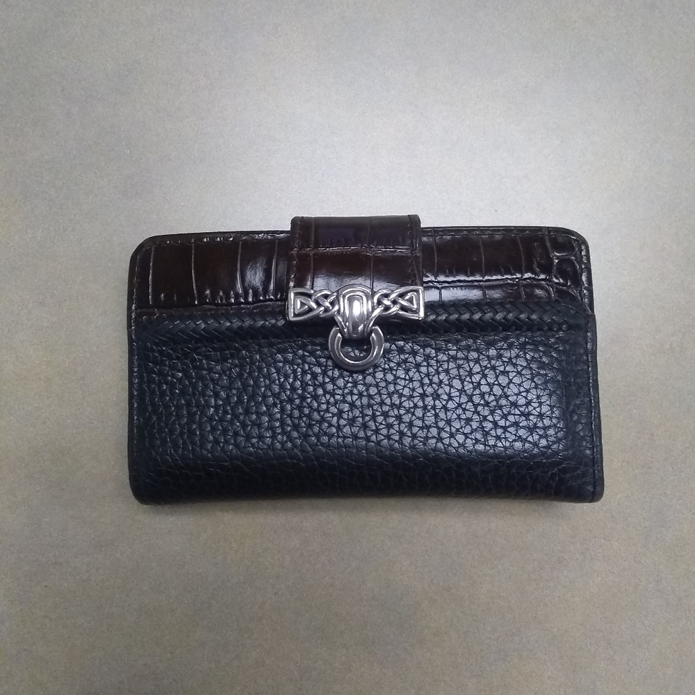 Brighton Black and Brown Compact Wallet